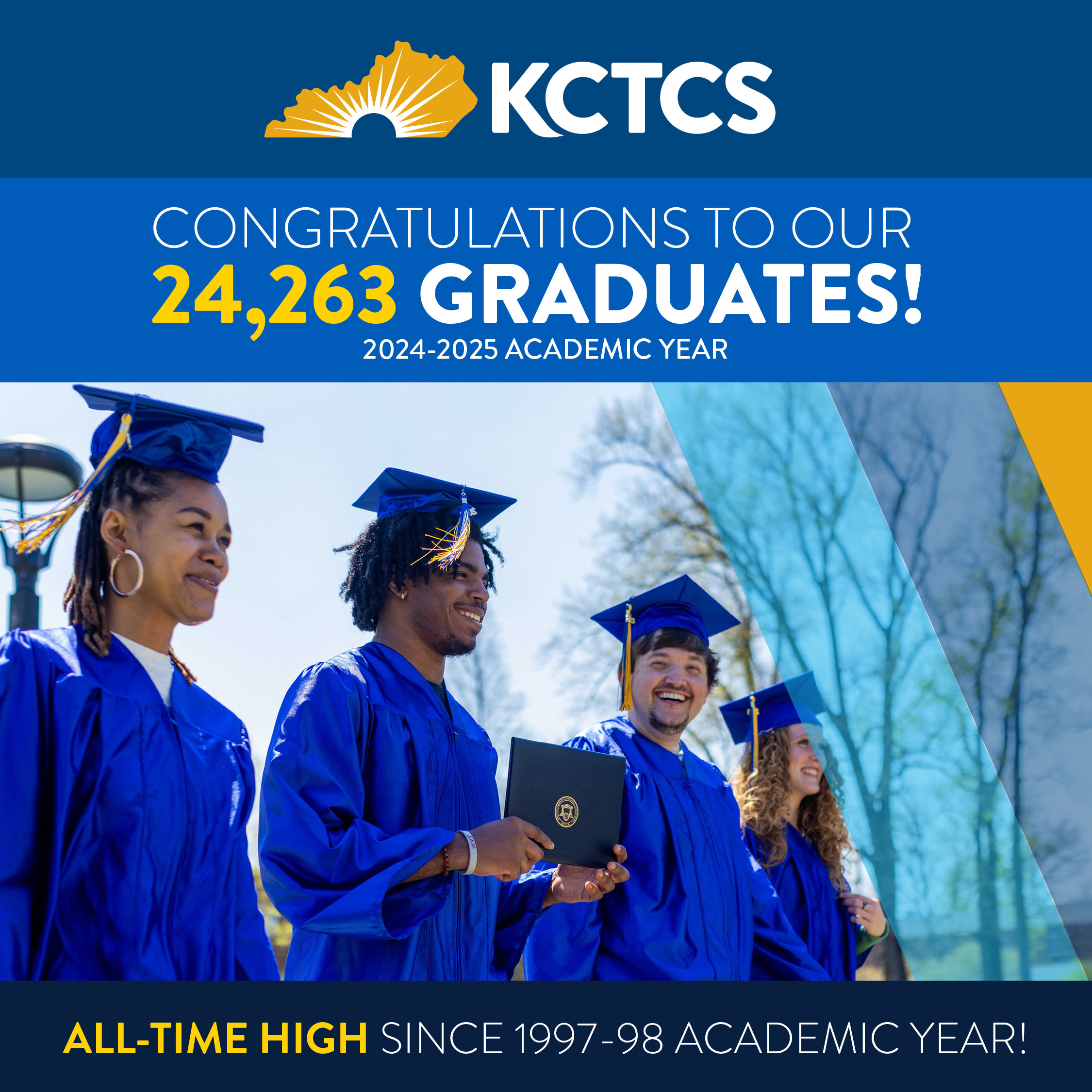 Congratulations to our 24,263 Graduates 2024-2025 academic year all-time high since 1997-98 academic year