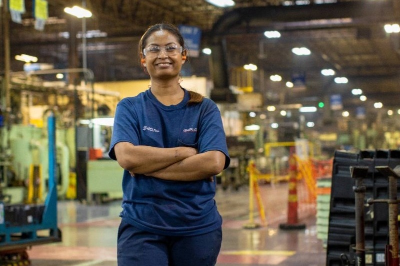 Woman in factory